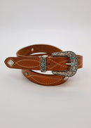 Western Embellished Belt Toffee Brown