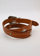 Western Embellished Belt Toffee Brown